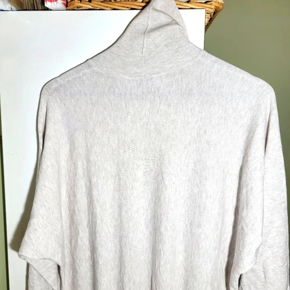 Aritzia Babaton sweater dress Bogart Turtleneck midi beige oatmeal large - Picture 8 of 12
